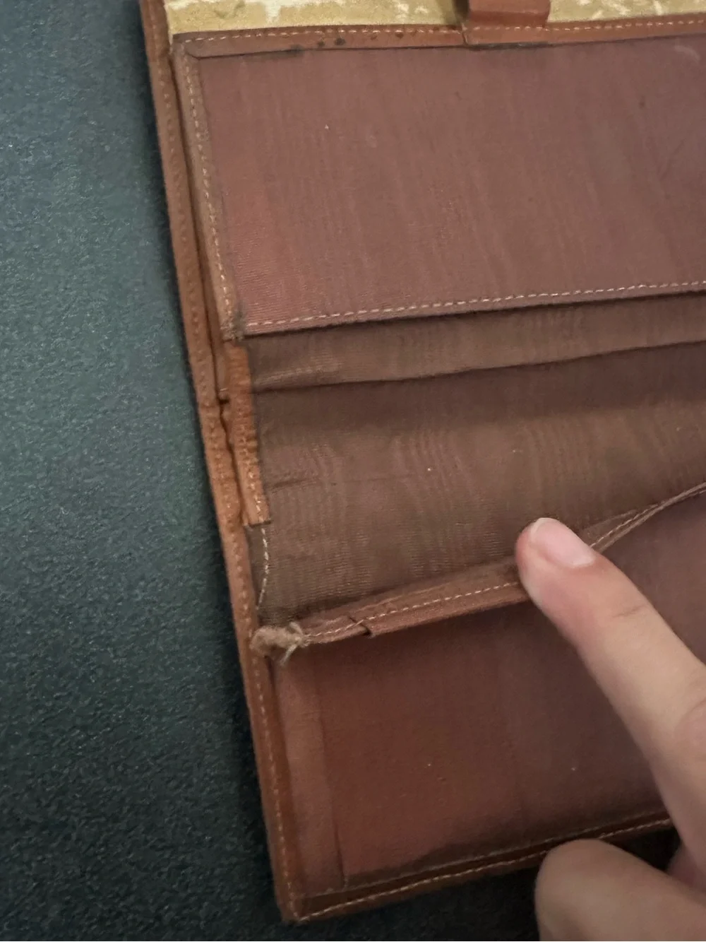 Dooney & Bourke Vintage All-Weather Leather Checkbook Organizer Wallet Pebbled